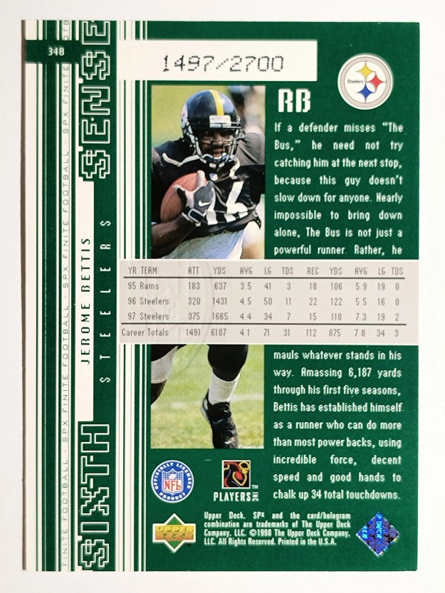 1998 SPx Finite #348 Jerome Bettis SS