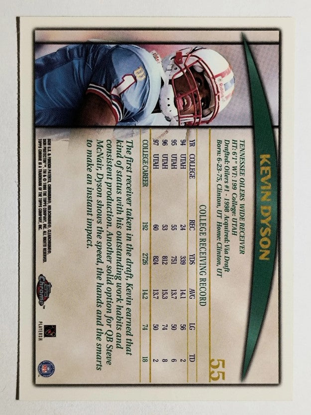 1998 Topps Chrome #55 Kevin Dyson RC