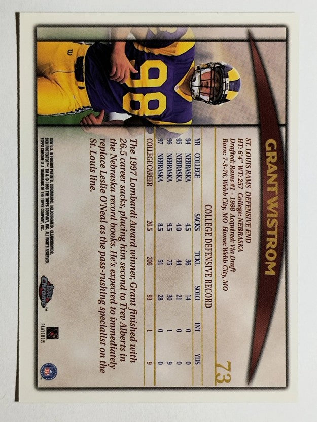 1998 Topps Chrome #73 Grant Wistrom RC