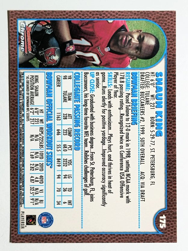 1999 Bowman Chrome #175 Shaun King RC