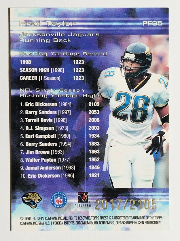1999 Finest Prominent Figures #PF35 Fred Taylor