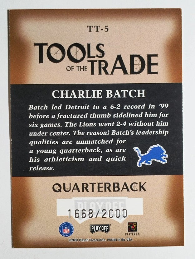 2000 Absolute Tools of the Trade #TT5 Charlie Batch