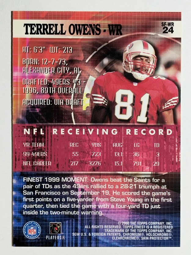 2000 Finest #24 Terrell Owens