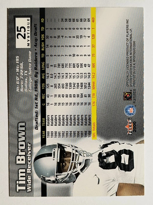 2000 Fleer Mystique #25 Tim Brown