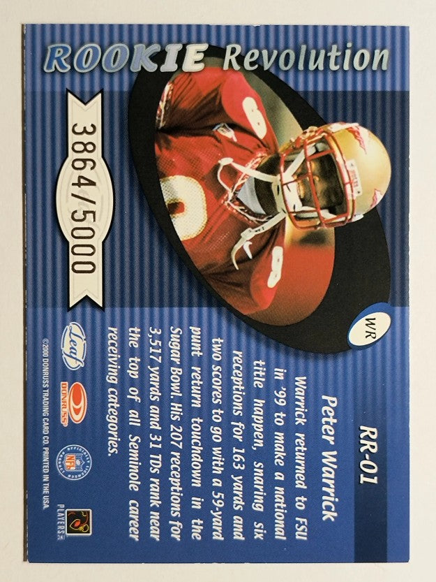 2000 Quantum Leaf Rookie Revolution #RR1 Peter Warrick