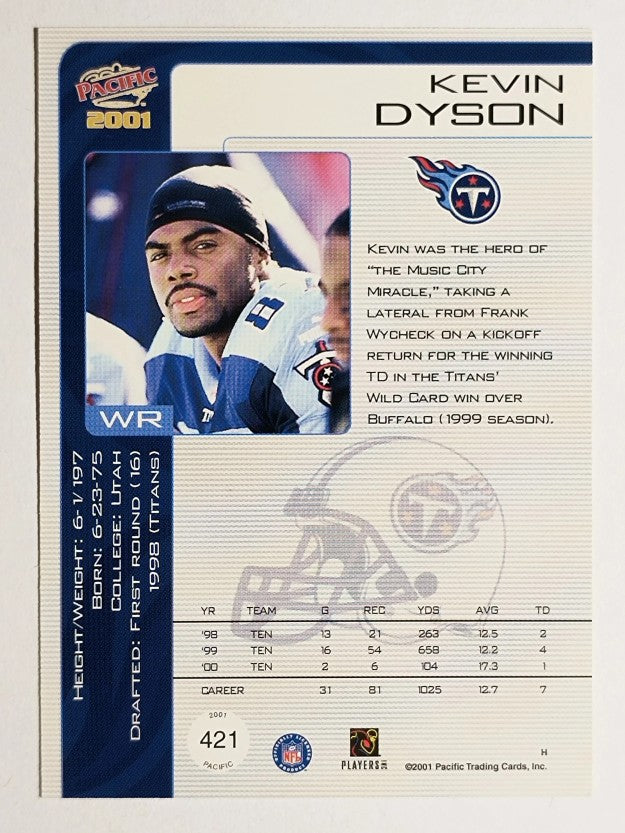 2001 Pacific Retail LTD #421 Kevin Dyson