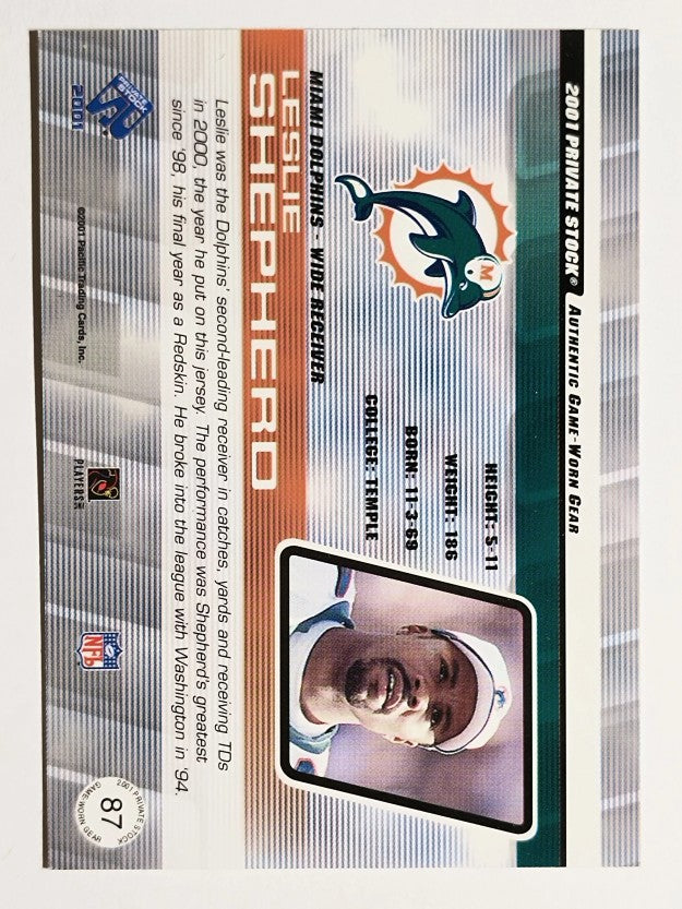 2001 Private Stock Game Worn Gear #87 Leslie Shepherd