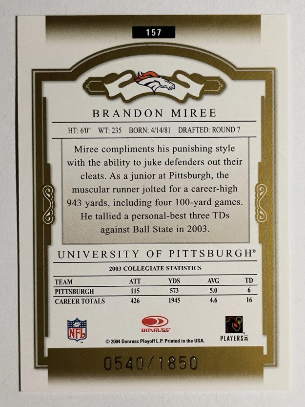 2004 Donruss Classics #157 Brandon Miree RC