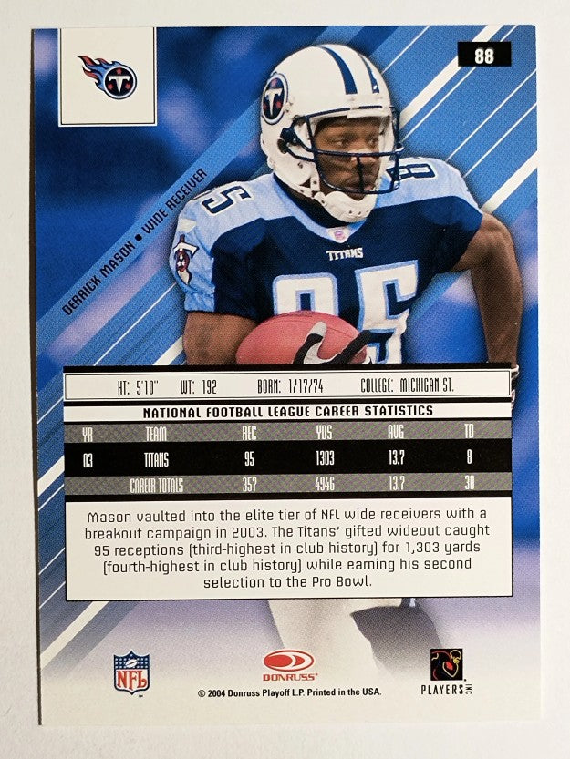 2004 Leaf Rookies and Stars Longevity Ruby #88 Derrick Mason