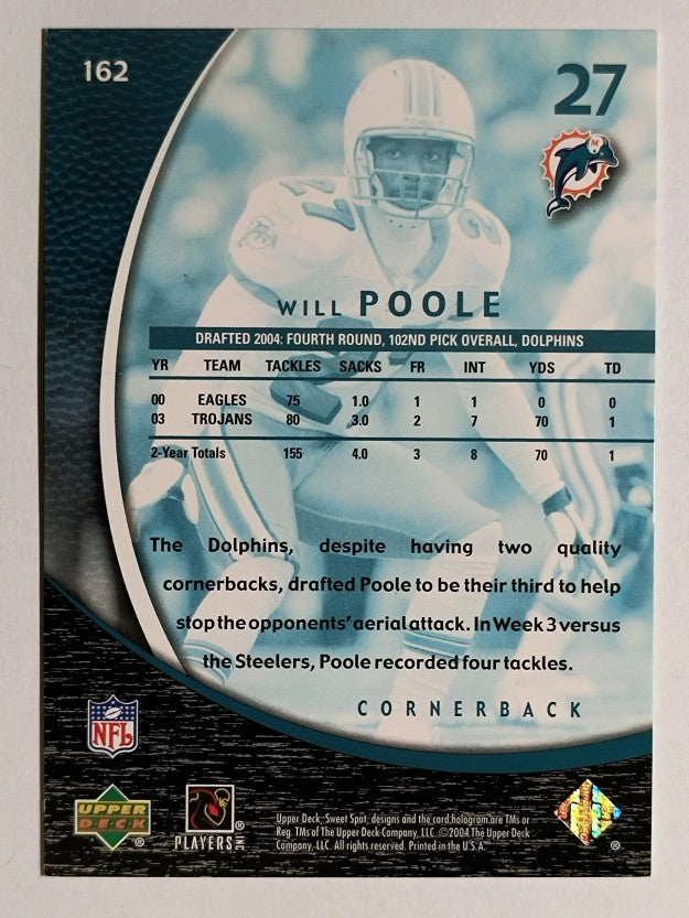 2004 Sweet Spot #162 Will Poole RC