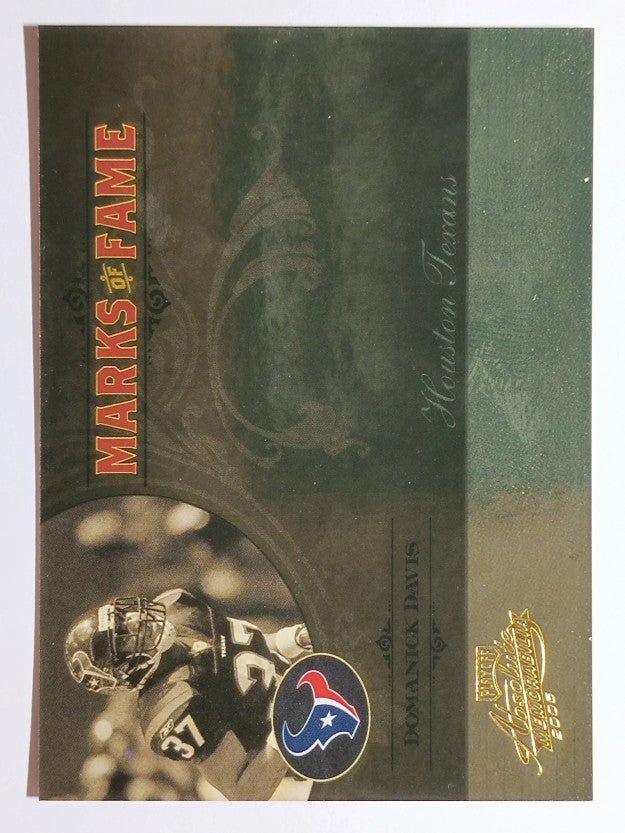 2005 Absolute Memorabilia Marks of Fame Gold #5 Domanick Davis