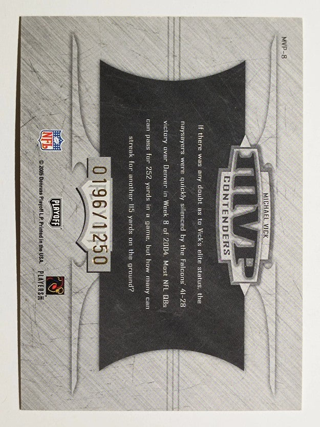 2005 Playoff Contenders MVP Contenders Gold #8 Michael Vick
