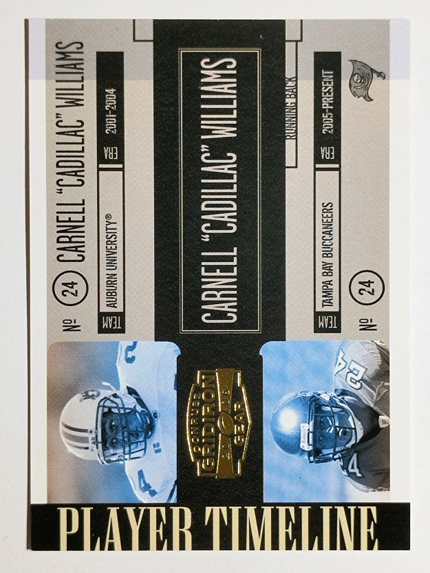 2006 Donruss Gridiron Gear Player Timeline Gold #PT21 Cadillac Williams