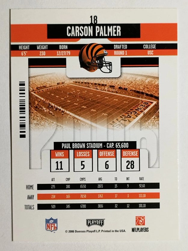 2006 Playoff Contenders #18 Carson Palmer