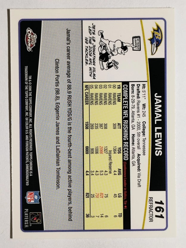 2006 Topps Chrome Refractors #161 Jamal Lewis