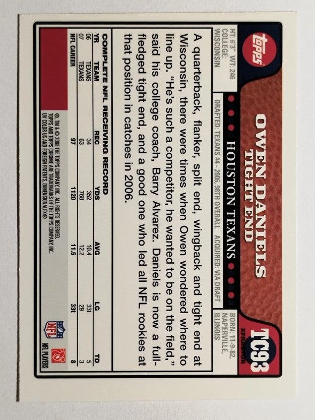 2008 Topps Chrome Xfractors #TC93 Owen Daniels