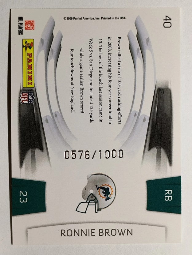 2009 Playoff Prestige Prestigious Pros Blue #40 Ronnie Brown
