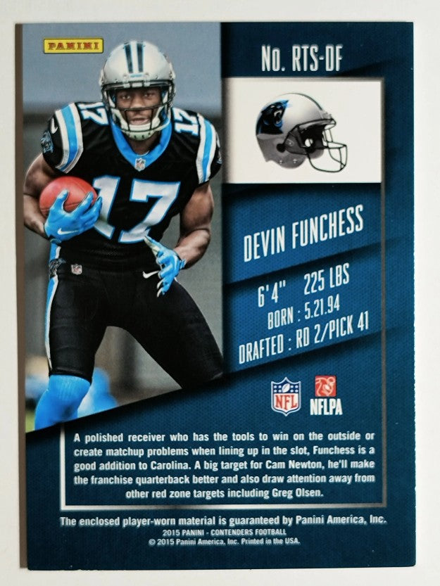 2015 Panini Contenders Rookie Ticket Swatches #39 Devin Funchess