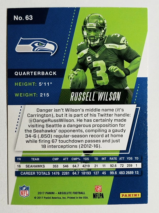 2017 Absolute #63 Russell Wilson