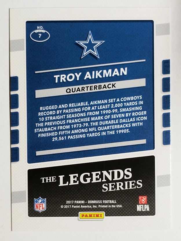 2017 Donruss The Legends Series #7 Troy Aikman