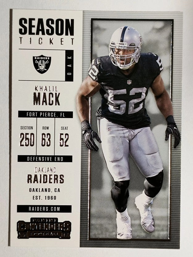 2017 Panini Contenders #75 Khalil Mack