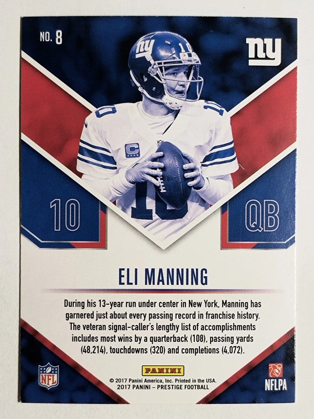 2017 Prestige Stars of the NFL #8 Eli Manning