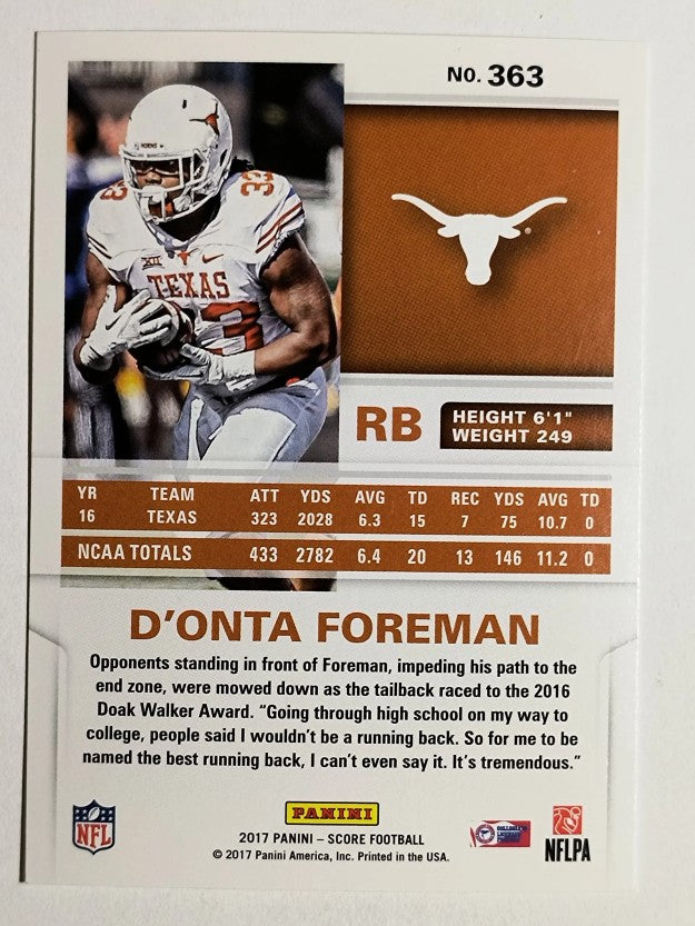 2017 Score #363 D'Onta Foreman RC
