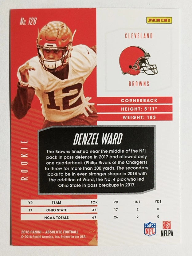 2018 Absolute #126 Denzel Ward RC