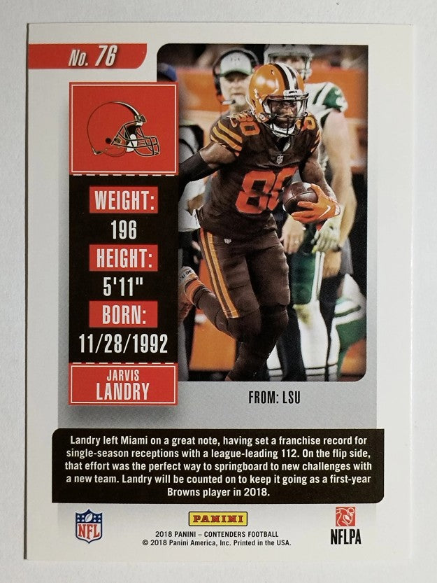 2018 Panini Contenders #76 Jarvis Landry