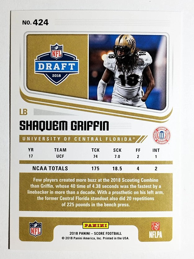 2018 Score #424 Shaquem Griffin RC