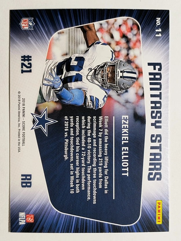 2018 Score Fantasy Stars Purple #11 Ezekiel Elliott