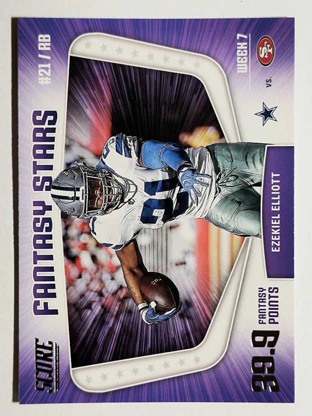 2018 Score Fantasy Stars Purple #11 Ezekiel Elliott