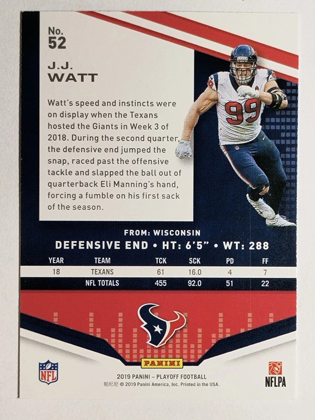2019 Playoff #52 J.J. Watt