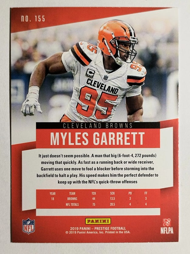 2019 Prestige Xtra Points Green #155 Myles Garrett