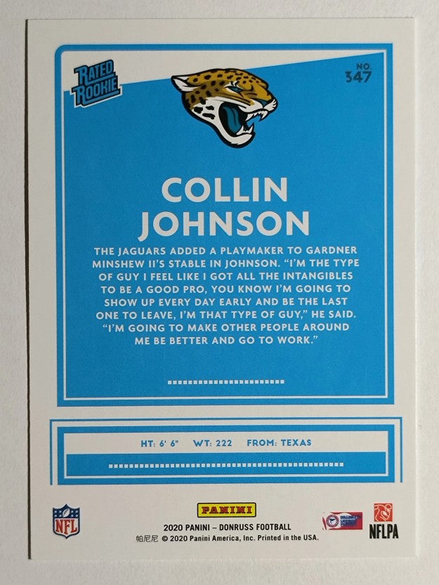 2020 Donruss #347 Collin Johnson RR RC