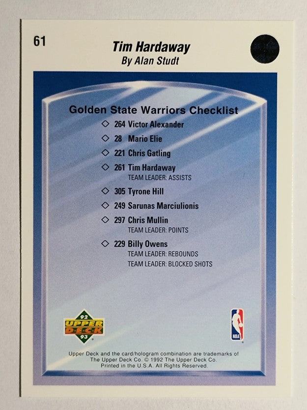 1992-93 Upper Deck #61 Tim Hardaway TC