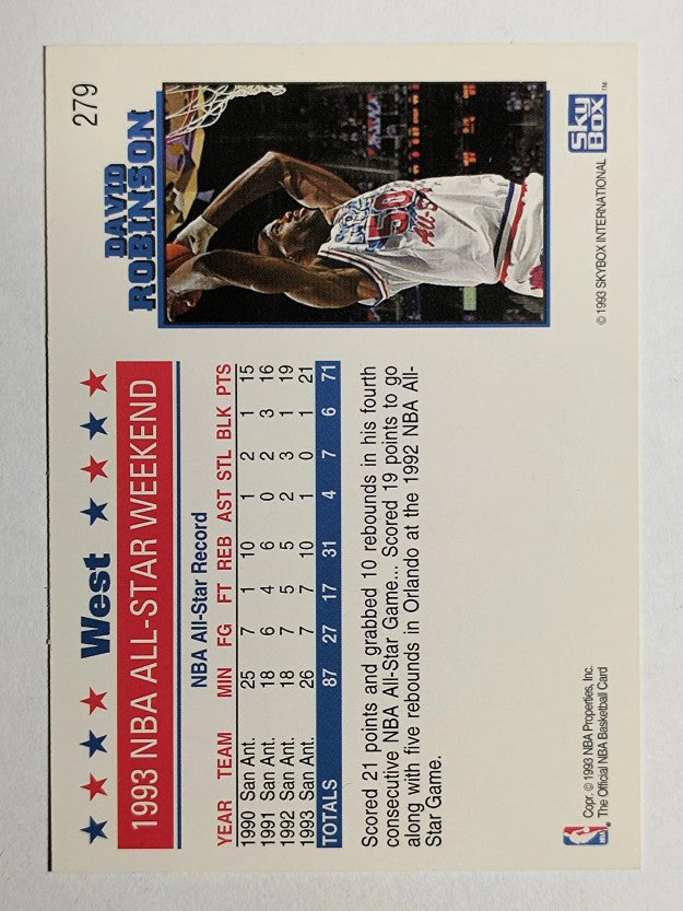 1993-94 Hoops #279 David Robinson AS