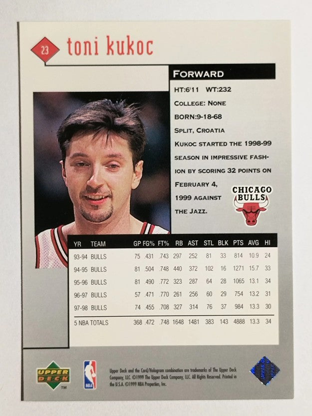 1998-99 Black Diamond #23 Toni Kukoc