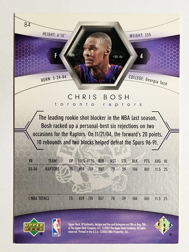 2004-05 SP Authentic #84 Chris Bosh