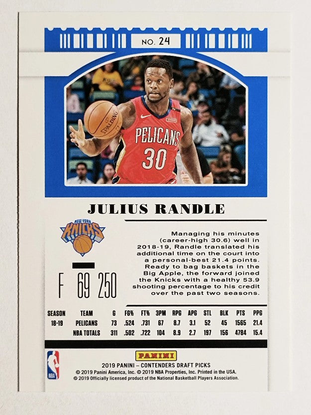 2019-20 Panini Contenders Draft Picks Variations #24 Julius Randle
