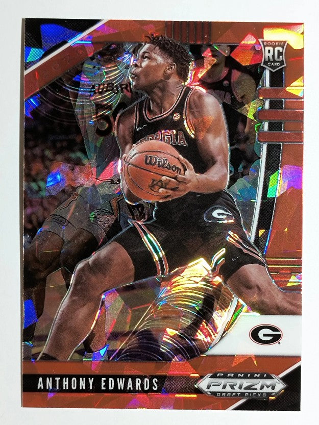 2020-21 Panini Prizm Draft Picks Prizms Red Ice #1 Anthony Edwards