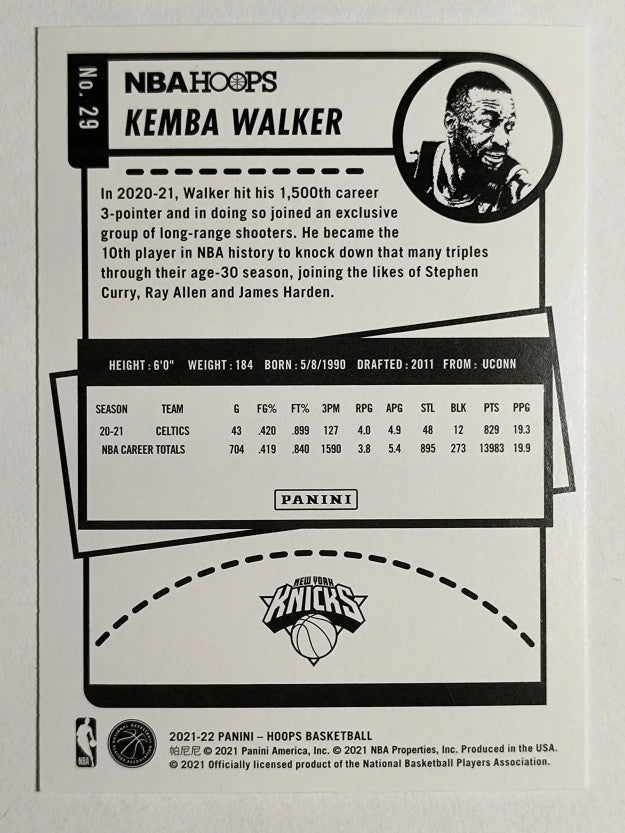 2021-22 Hoops #29 Kemba Walker
