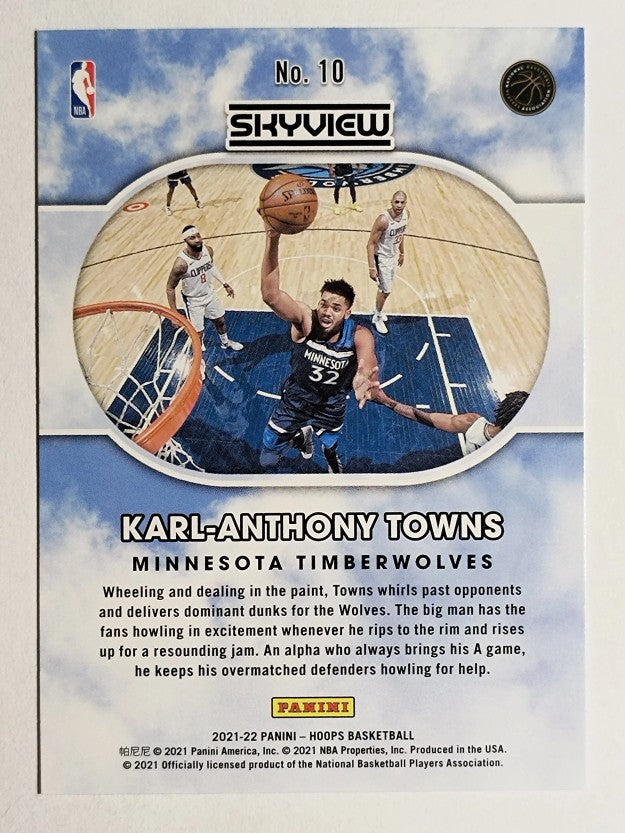 2021-22 Hoops Skyview Holo #10 Karl-Anthony Towns