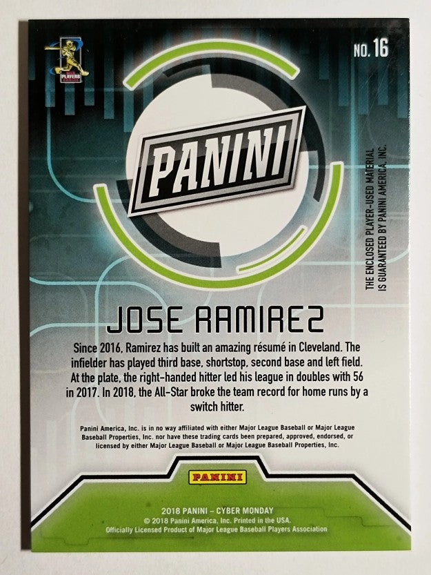 2018 Panini Cyber Monday Jerseys #16 Jose Ramirez