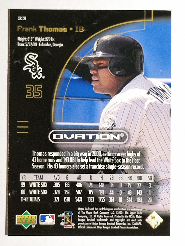 2001 Upper Deck Ovation #23 Frank Thomas