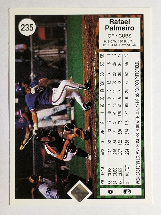1989 Upper Deck #235 Rafael Palmeiro