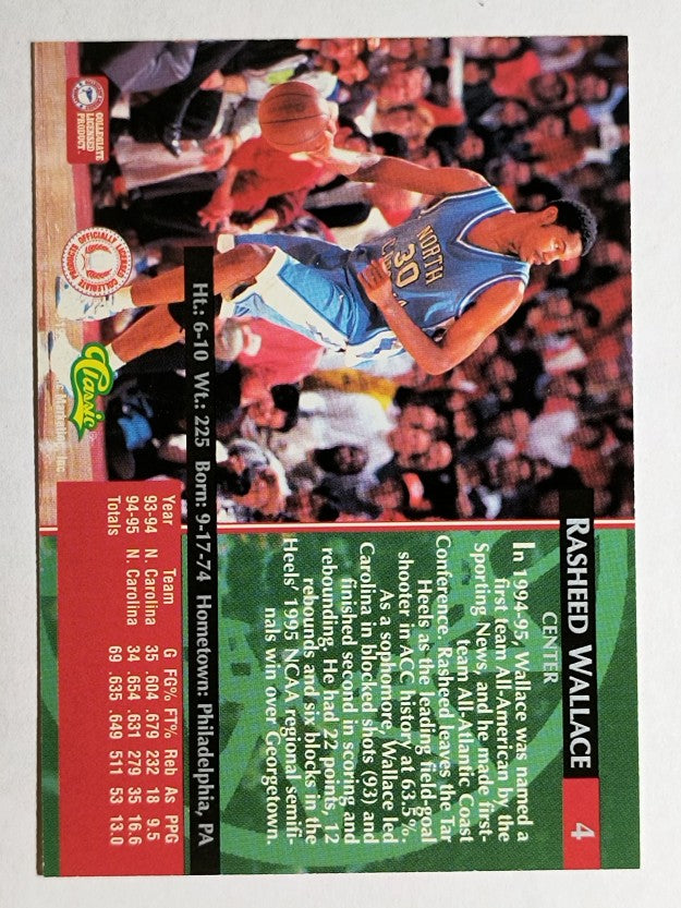 1995 Classic #4 Rasheed Wallace