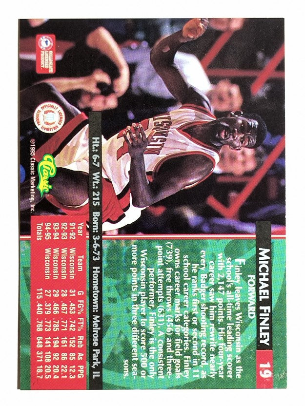 1995 Classic #19 Michael Finley