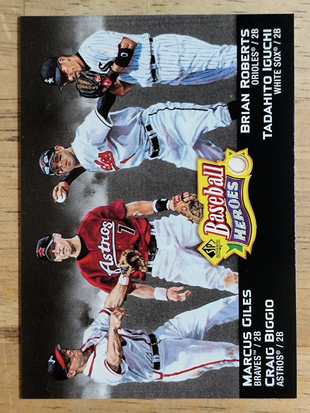 2006 SP Authentic Baseball Heroes #69 Craig Biggio/Brian Roberts/Tadahito Iguchi