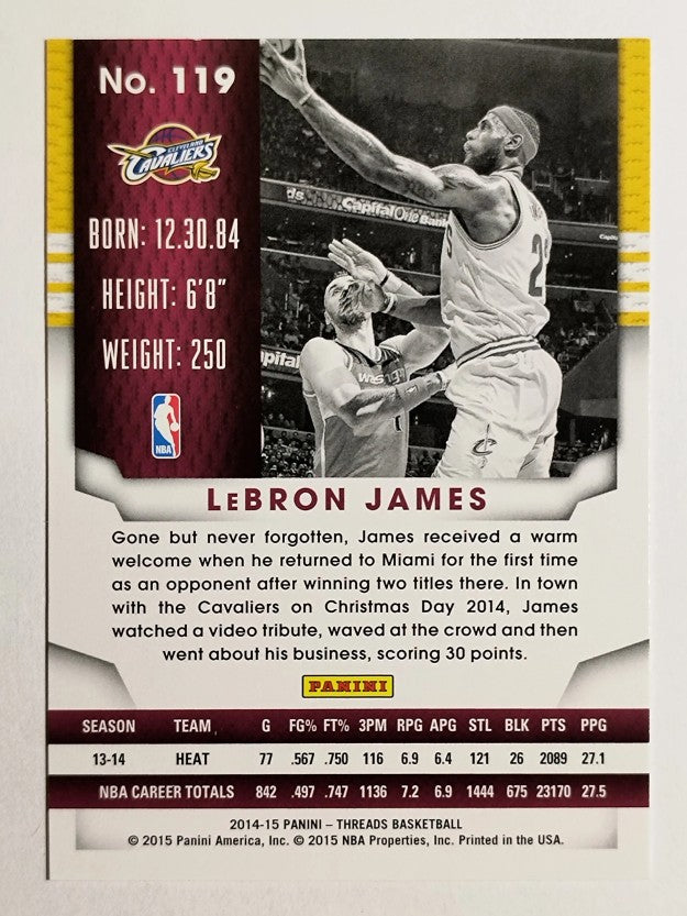 2014-15 Panini Threads #119 LeBron James